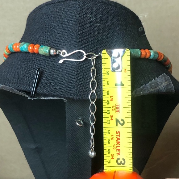 JAY KING DTR Desert Rose Turquoise Coral Triple Strand Sterling Silver Necklace - Picture 9 of 17